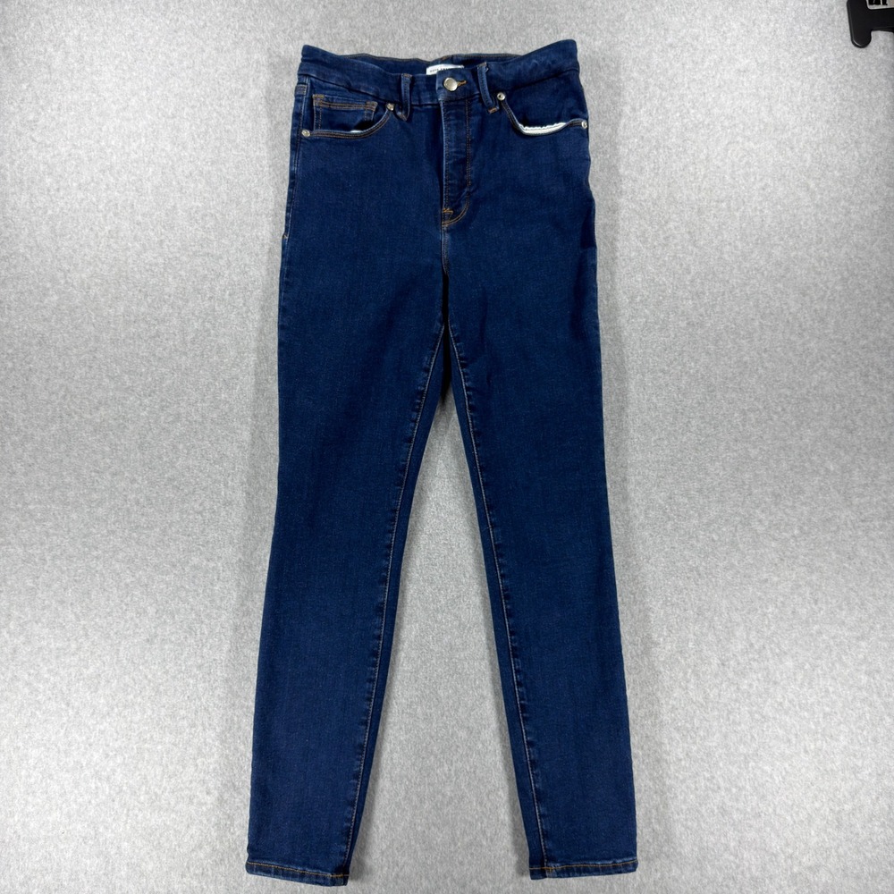Good American Good Legs Skinny Jeans Dark Indigo High Rise Size 6-12 GWAF478T